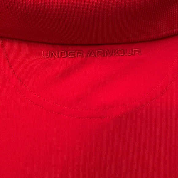 Under Armour Men's Loose Fit Golf Polo Shirt Red XL - Picture 3 of 8